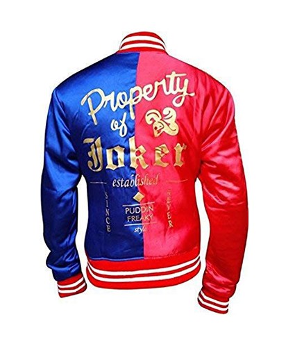 Harley Quinn Margot Robbie Suicide Squad Daddy’s Little Puddin Satin Varsity Jacket